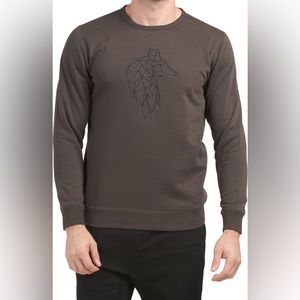 French Connection Embroidered Wolf Sweatshirt